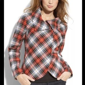 Lucky Brand Kennedy Plaid Red Jacket Sz Med